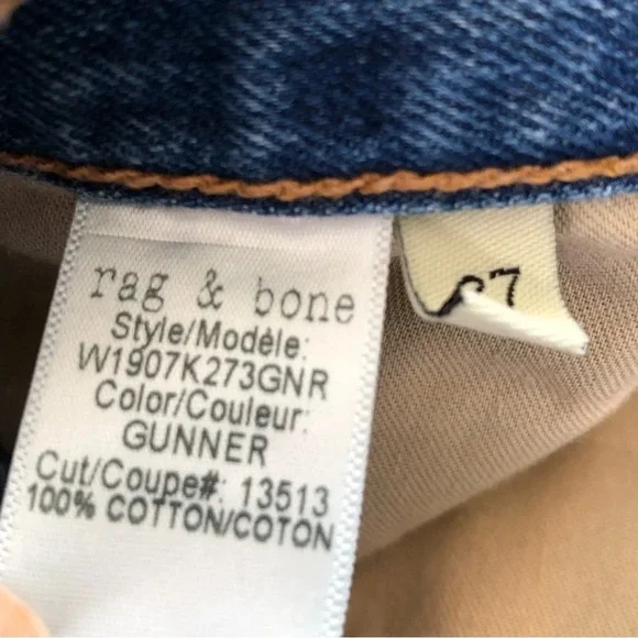 Rag and Bone Distressed Denim Shorts 27 - Picture 6 of 8